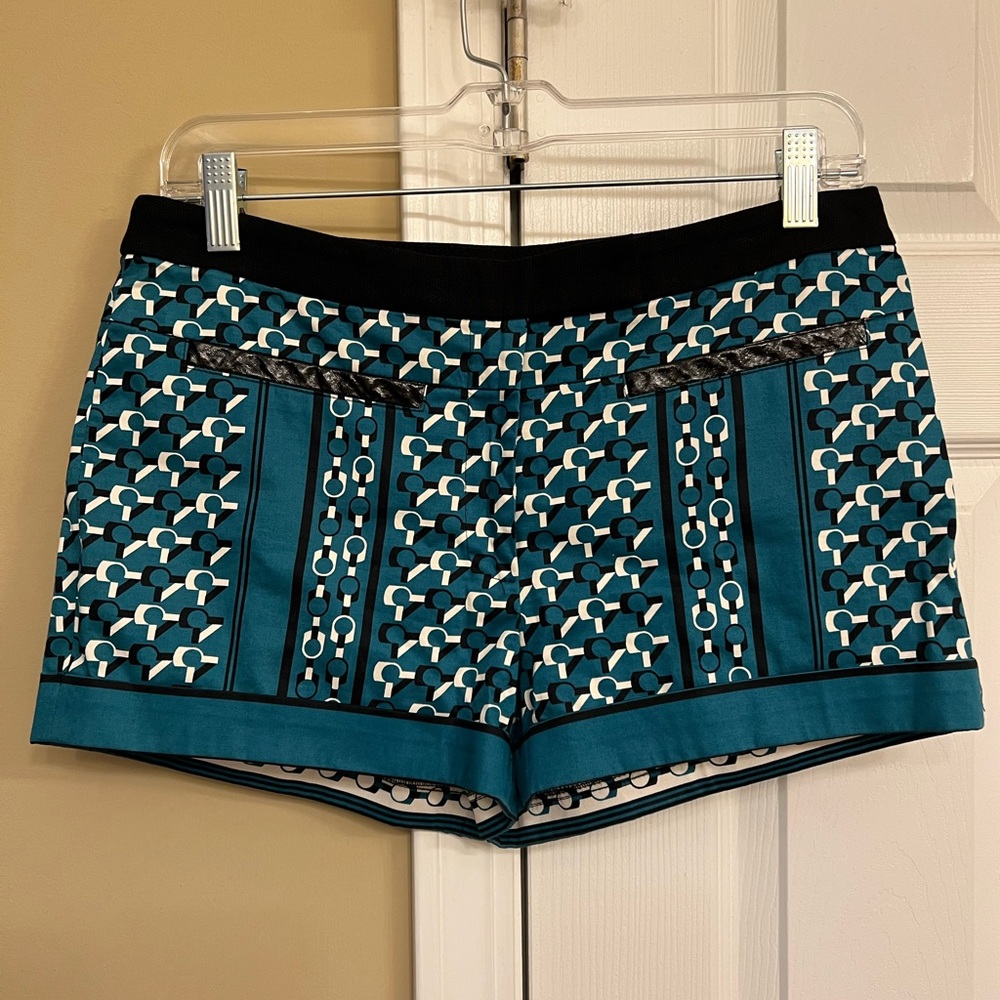 Derek Lam 10 Crosby Blue and Black Shorts, Size 4, excellent condition